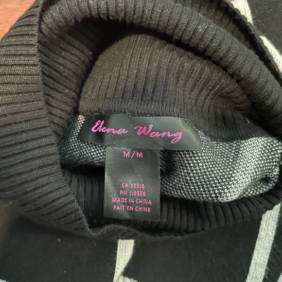 Elena Wang women’s turtle neck sweater size M 80% viscose - Picture 8 of 12